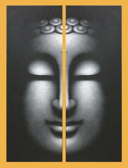 80522 Buddha Set Of 2 (130x120 cm)
