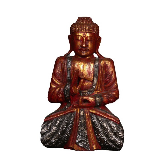 81596 Sitting Buddha Red 32x17x52cm
