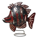 81894 - CANDLE HOLDER RED FISH