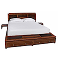 BLC067N - BED 180x200 2 Bedsides 2 Drawers with Bed Mattress