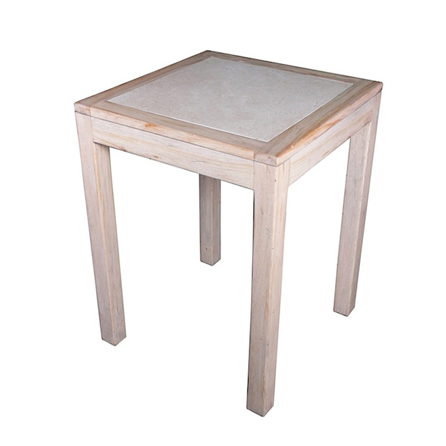 MCM07/08 High Dining Table Marble Inlay KD 80x80x106cm