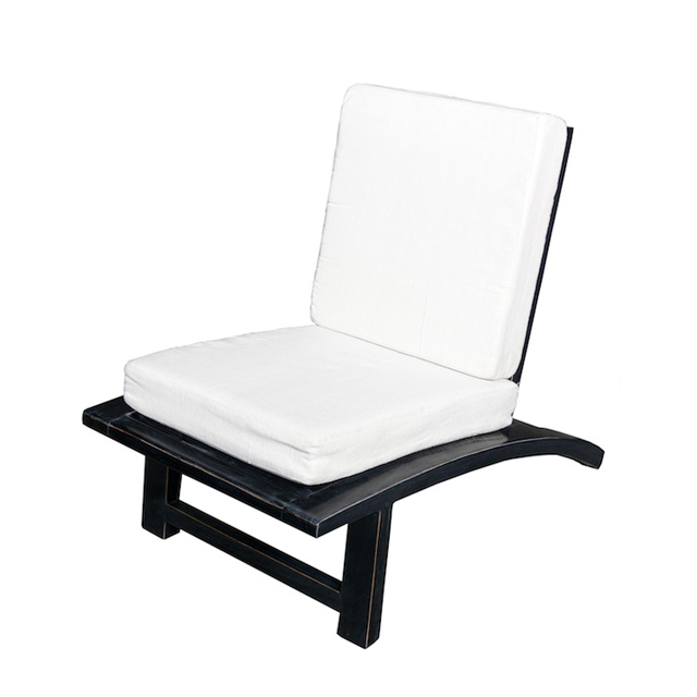 MM806 Lazy Chair White Fabric 60x97x78cm