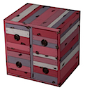 PLY46R - CUBE 4 Drawers (Rose)