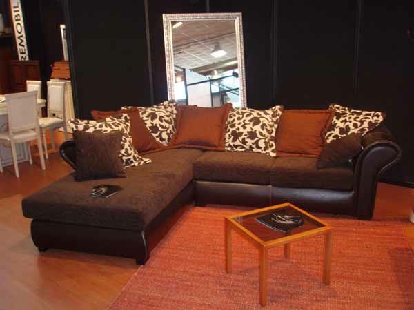 SF7223 - Sofa Right & Left Angle Brown Fabric (Sofa Bed Fabric)