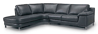 Leather Sofa - Right Angle Sofa 5 Seater