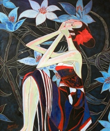 80758D CHINESE LADY (100x120 cm)