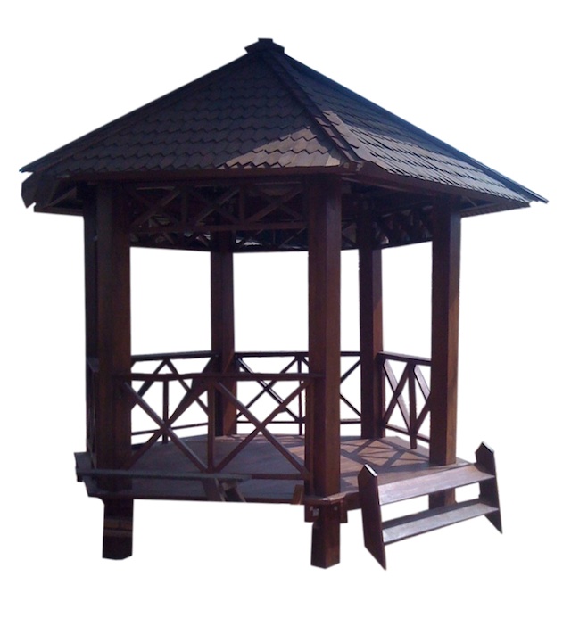 83132 Bengkirey Wood Hexagonal Gazebo