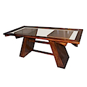 845DT - DINING TABLE 77cm (Glass on Top)