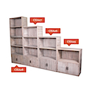 BOOKCASES SET OF 4
