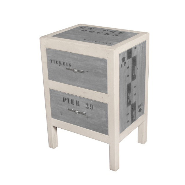 DOA121N Bedside 2 Drawers 45x35x65cm