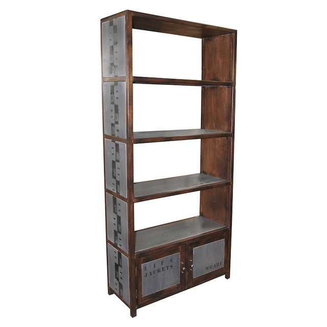 DOA152 Bookshelf 2 Doors 4 Cases 100x35x200cm