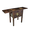 DOB39 - FOLDING CASUAL TABLE 2 Flaps 2 Drawers