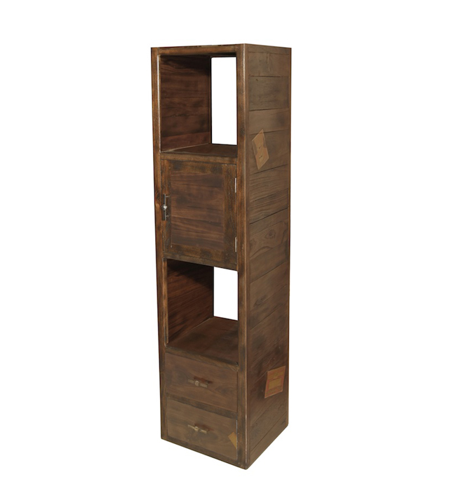 DOB073 Shelf Drawers 1 Door 2 Cases 40x35x161cm