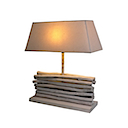 HLN03 - LAMP NATURAL TRAPEZIUM WOOD