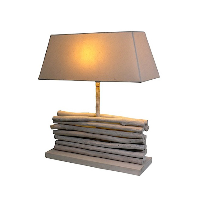 HLN03 Lamp Natural Trapezium Wood (51x20x60 cm)