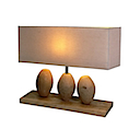 HLN08 - LAMP NATURAL STONE WOOD