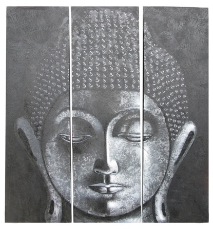 HPC18 - BUDDHA FACE GREY (90x100 cm)