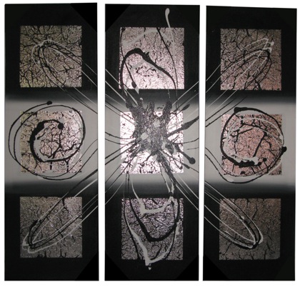 HPC39 Abstract Butterfly Set Of 3 (90x90 cm)