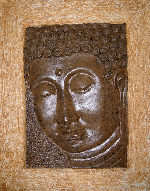 HSS31-Relief-Buddha-Face-Statue-with-Frame