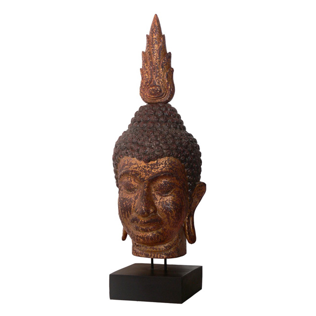 HWP052 Buddha Thai Head Red 19x20x60cm