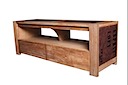 TV BUFFET 140cm 2 DRAWERS 2 NICHES