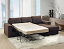 MB-0974-1 - SOFA BED (Brown Fabric)