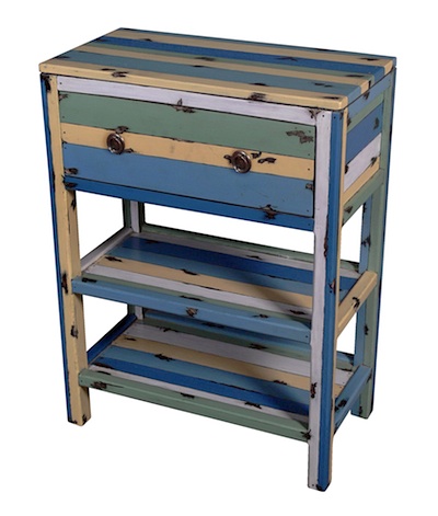 PLY50 Casual Table 1 Drawer (Blue) 60x30x80cm