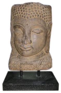 HSS07 Buddha Face On Stand 42x24x68cm